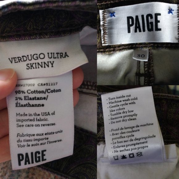 Paisley Cotton Low-Rise Skinny Pants - Picture 2 of 4